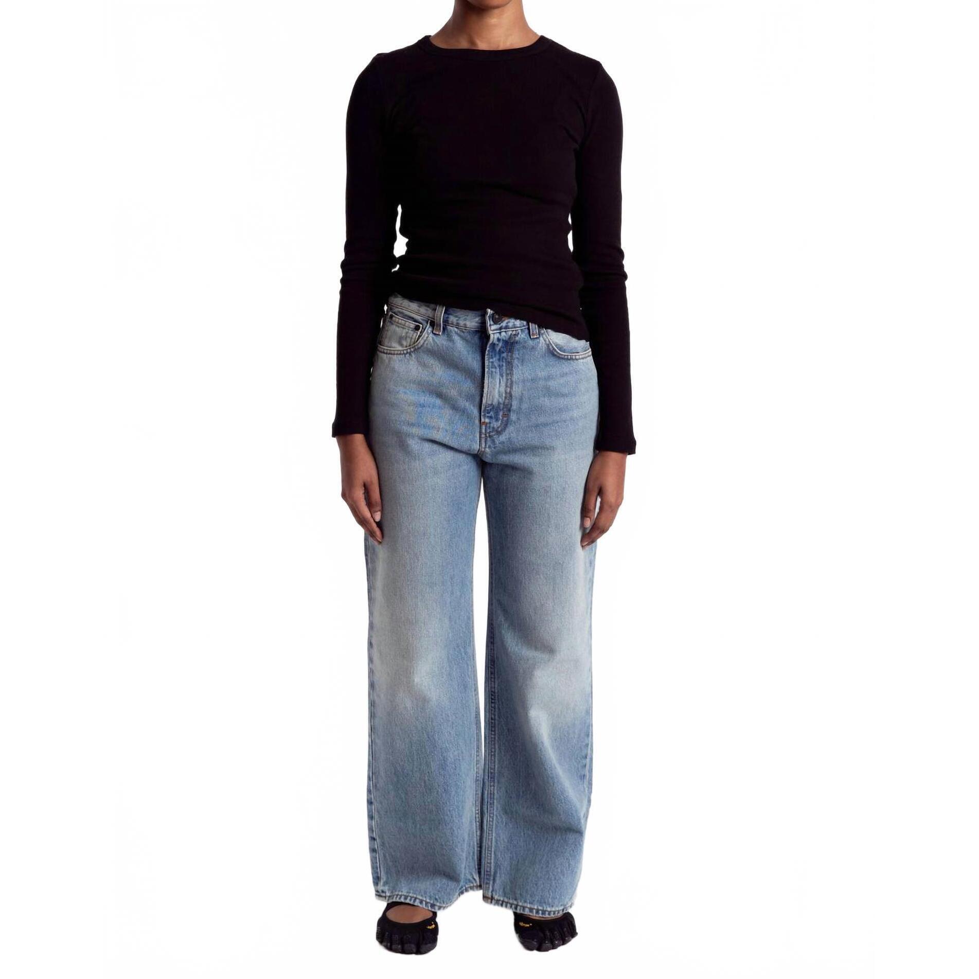 New Haikure Korea Straight Leg Jeans In Chill Blue